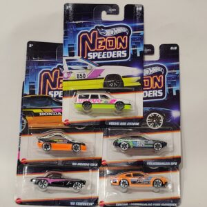 Hot Wheels NEON SPEEDERS 5pc Set