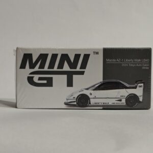 MINI GT MAZDA AZ -1 LIBERTY WALK LB40 2024 TOKYO AUTO SALON WHITE 1:64